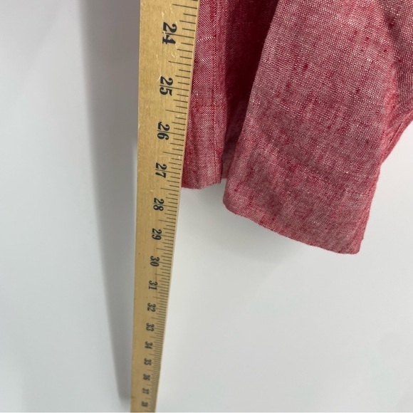 Soft Surroundings | Lecce 100% Linen Wide Leg Pants in Red petite medium - Picture 7 of 7